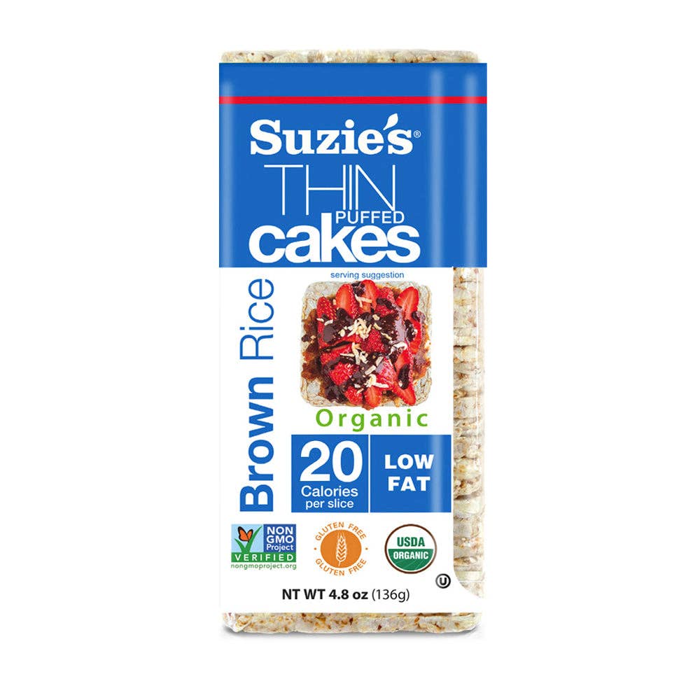 Suzie's Good Food - Wholesale Crackers - Brown Rice Thin Cakes -  case of 60
