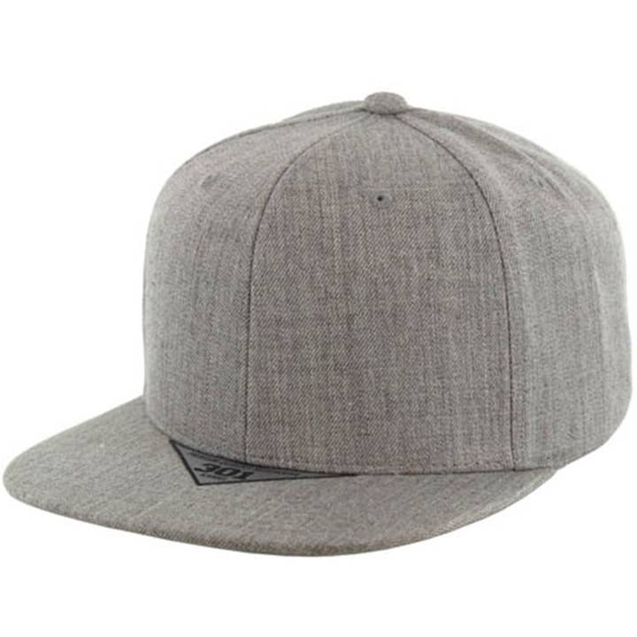 Zion Brand - Wholesale Snapback pet - Uniseks - BLANCO SNAPBACK-PET VAN ACRYL MET 6 PANELEN EN PLATTE SNIJK