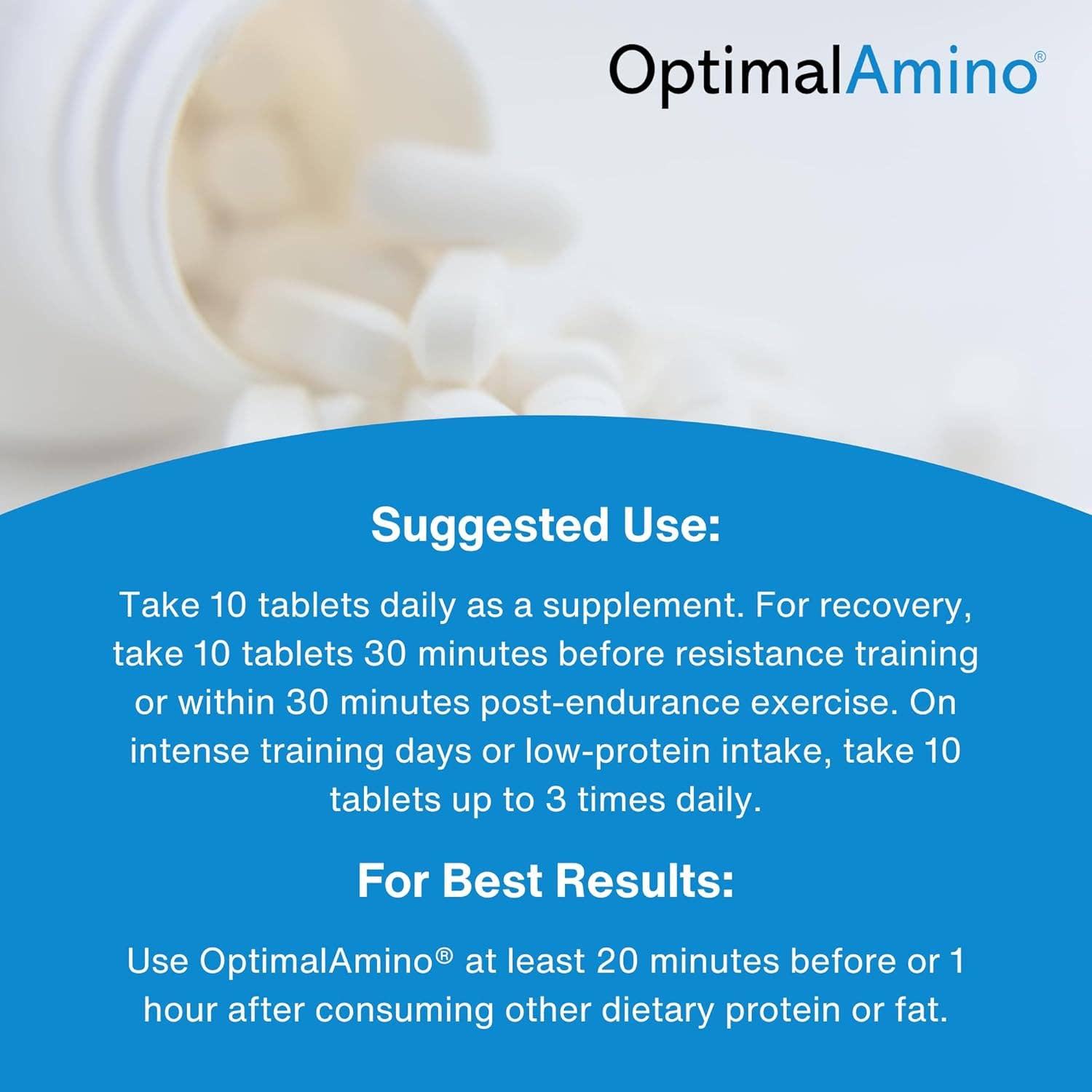 OptimalAmino - Wholesale Oral Supplement/Vitamin - OptimalAmino® - 300 Tablets5