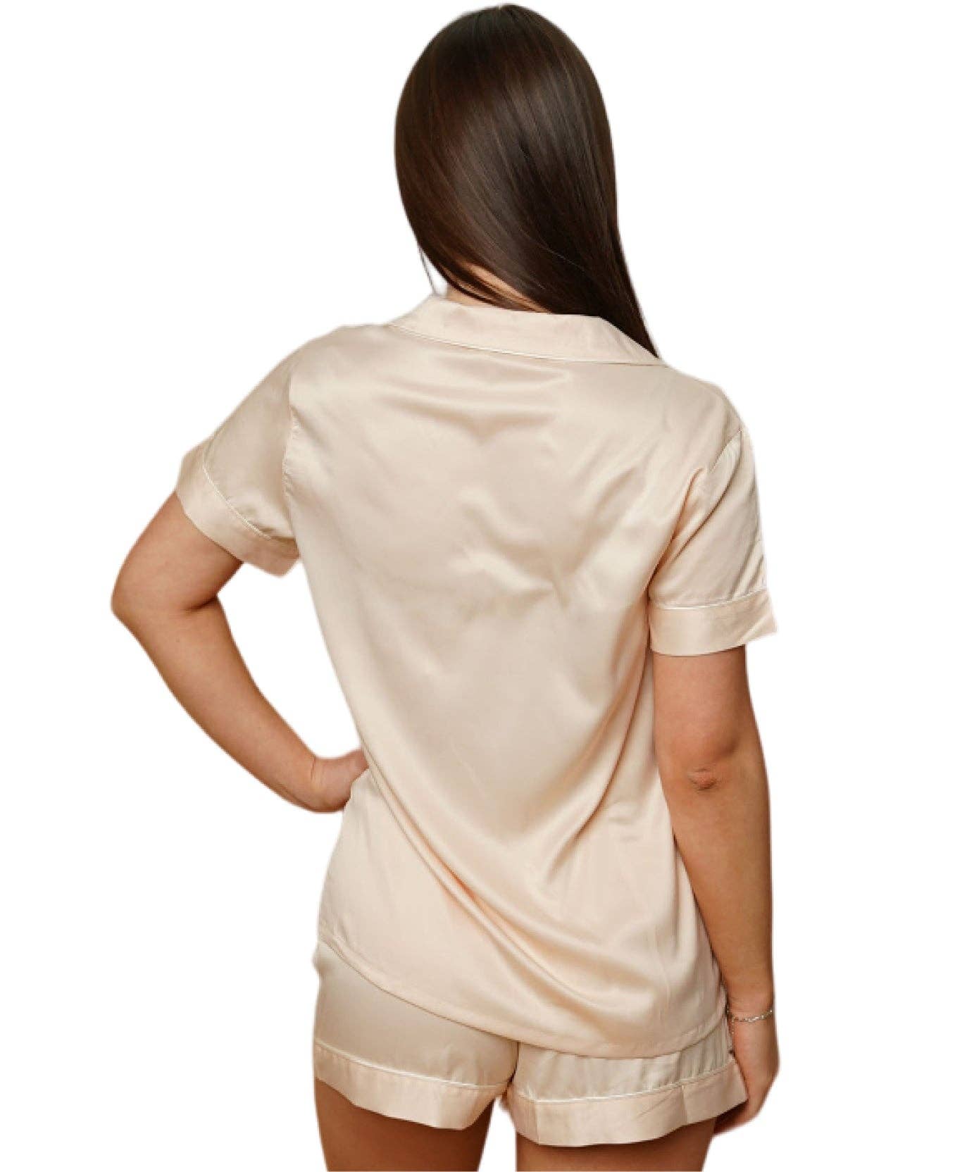 Taniri - Wholesale Sleepwear Set - Women's - ASHLEY SHORT MATTE SATIN PAJAMAS20