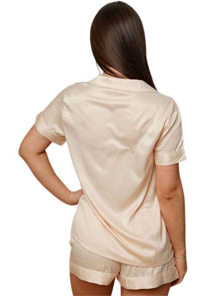 Taniri - Wholesale Sleepwear Set - Women's - ASHLEY SHORT MATTE SATIN PAJAMAS20