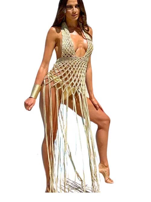 Intensives Makramee-Kleid für den Großhandel von 11 THREADS ROMA