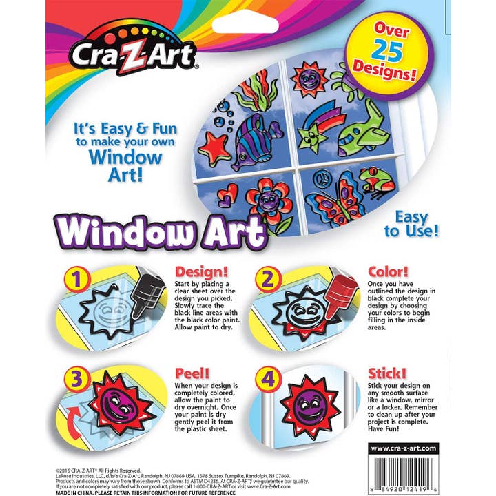 Empire Discount - Wholesale DIY Craft Kit - Kids - Cra-Z-Art Window Art