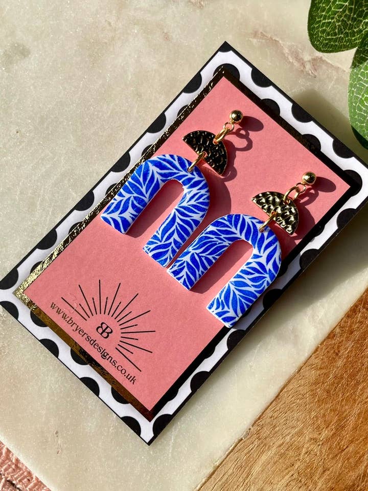 Greek Goddess Arch Statement Earrings for wholesale by Bryers Designs