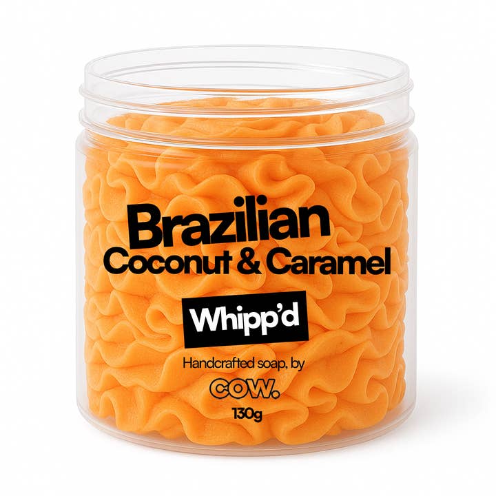 Brazilian Coconut & Caramel - Whipped Soap 130g for wholesale by COW Home & Body