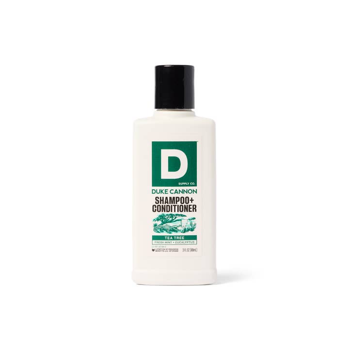 Travel Size Shampoo + Conditioner - Tea Tree - 3oz for wholesale by Duke Cannon