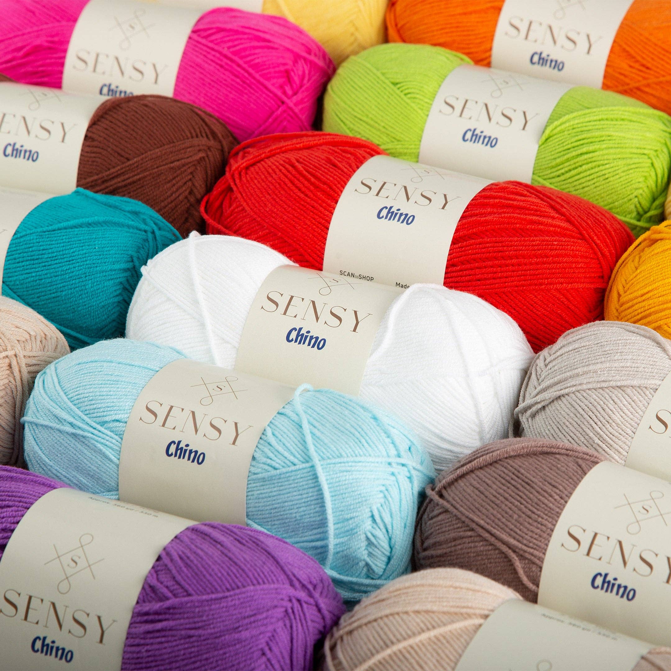 Sensy - Wholesale Yarn - Sensy Chino Soft Cotton Yarn, 3.5 oz, 360 Yards, Gauge 2 Fin47