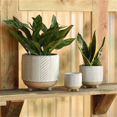 HomArt - Wholesale Plant pot - Ramos Chevron Cachepot, Stoneware - 43