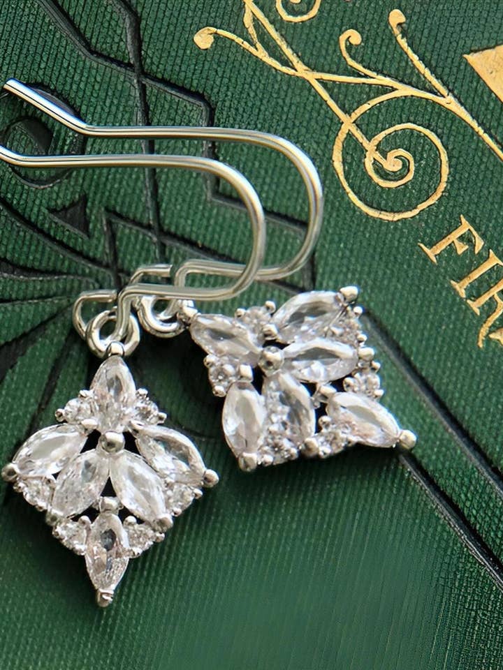 Brincos Art Déco Marquesa com Zircónia Cúbica: Estilo dos Anos 1920 por atacado de Wild & Free