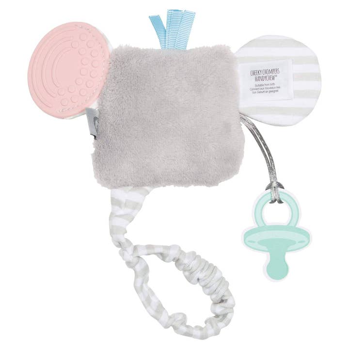Cheeky Chompers UK - Wholesale Teether (Not Clip-On) - Baby - Handychew Sensory Teething Toy - Darcy the Elephant