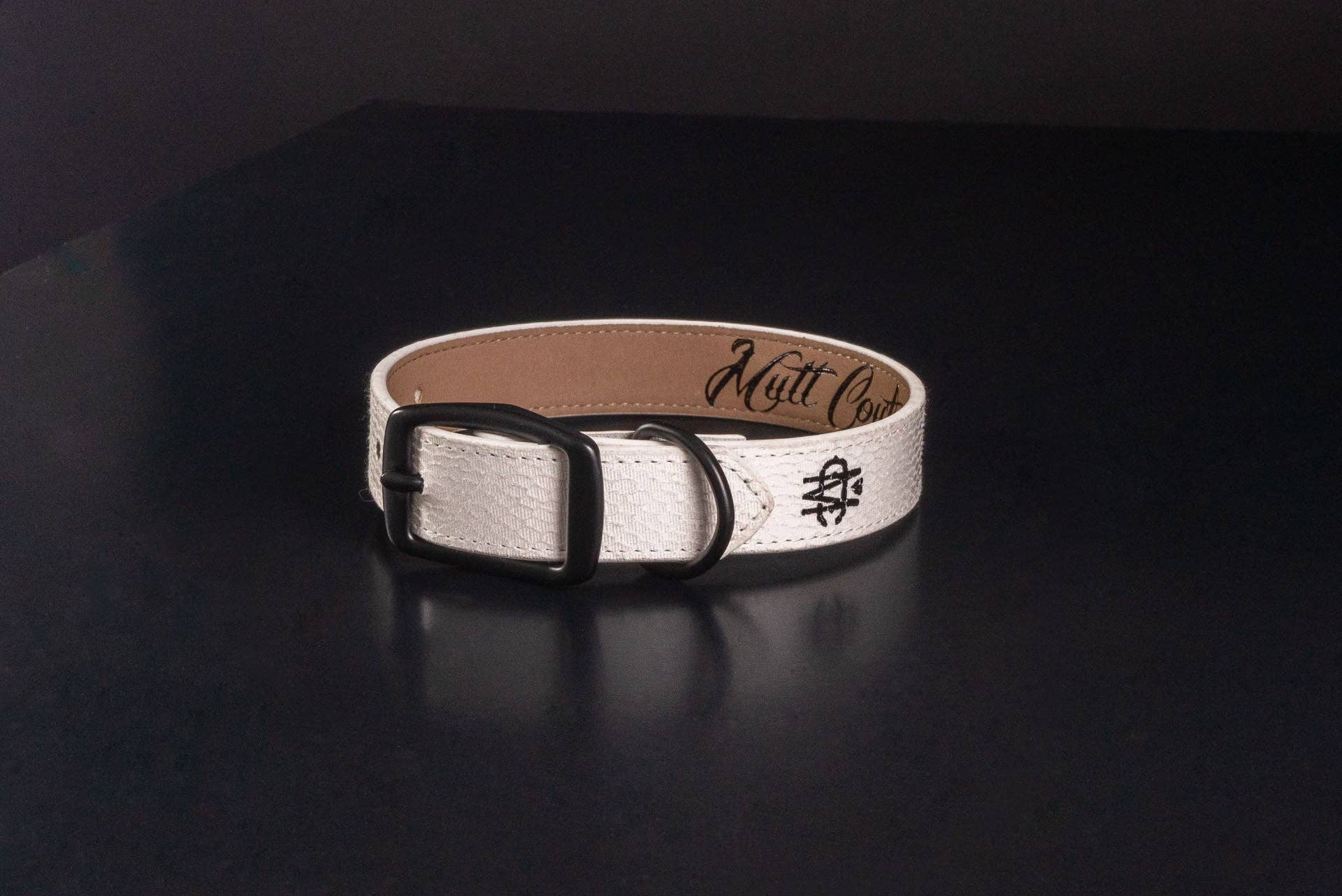 Mutt Couture – coleira - Cão por atacado – Gola Cão em Pele Branca0