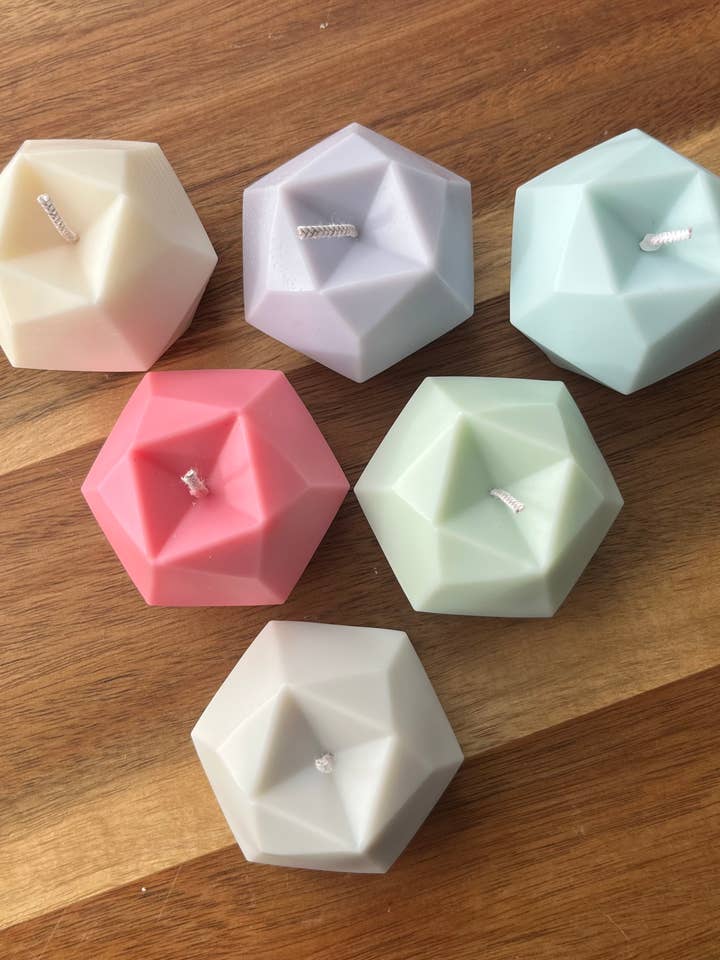 Diamond Geometric Candle for wholesale by Lulu Harris Candles