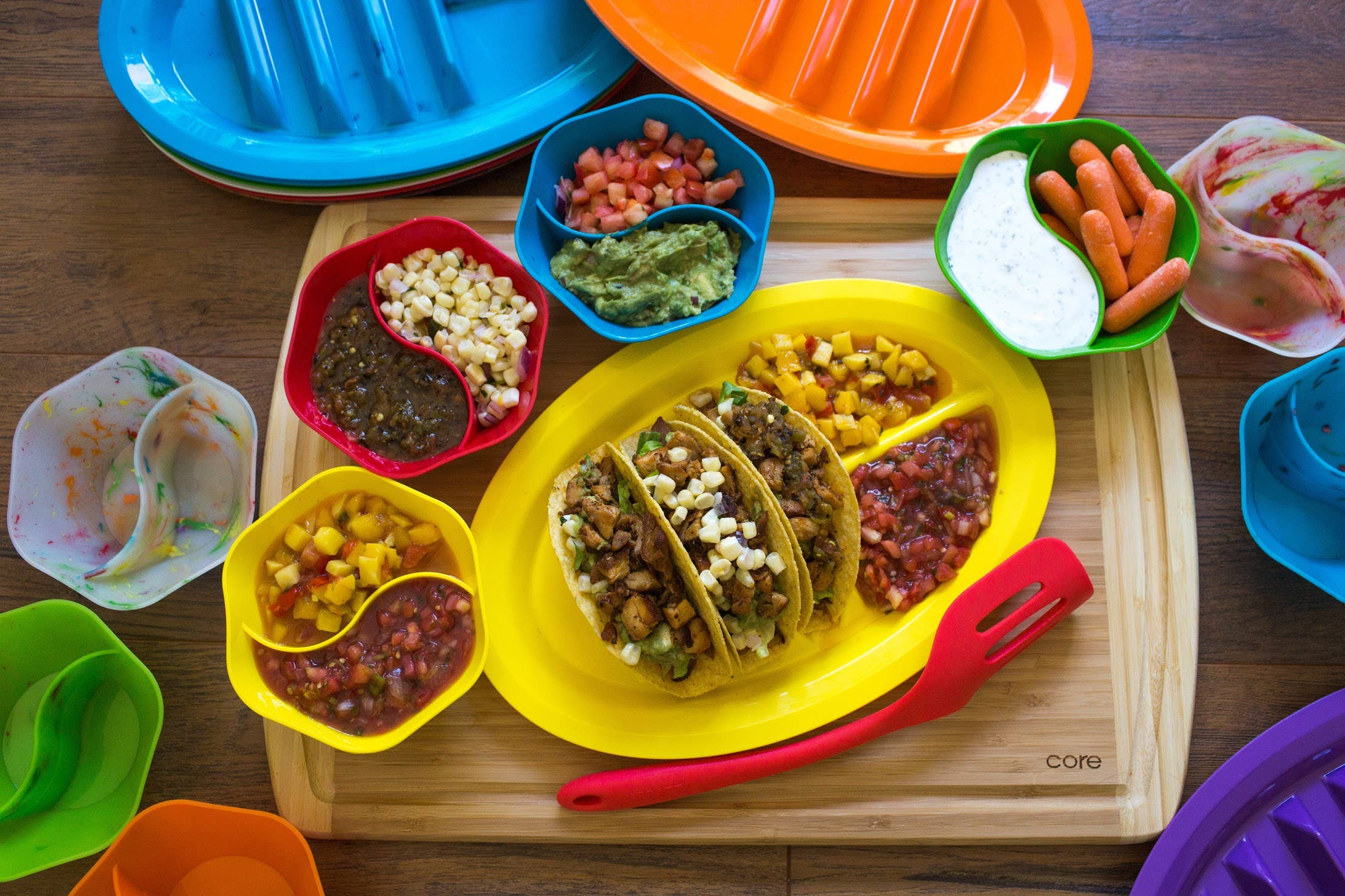 Jarratt industries. LLC – Großhandel Servierschüssel – Geteilte Schalen mit Doppelteller, Chips & Dip, Snack- und Bastelschale13