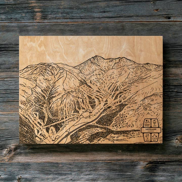 Loveland, Colorado Ski Trail Map for wholesale by Benoit's Design Co.