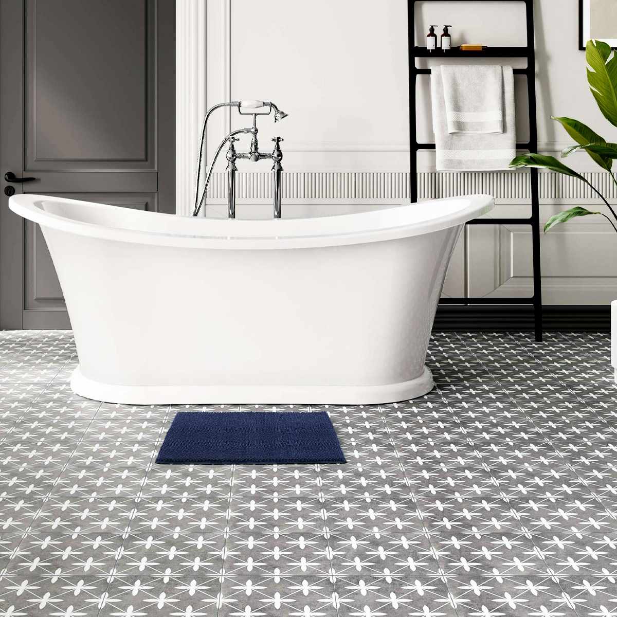 Hauteloom - Wholesale Bath Mat - Washable Bath Mat, Navy Blue9