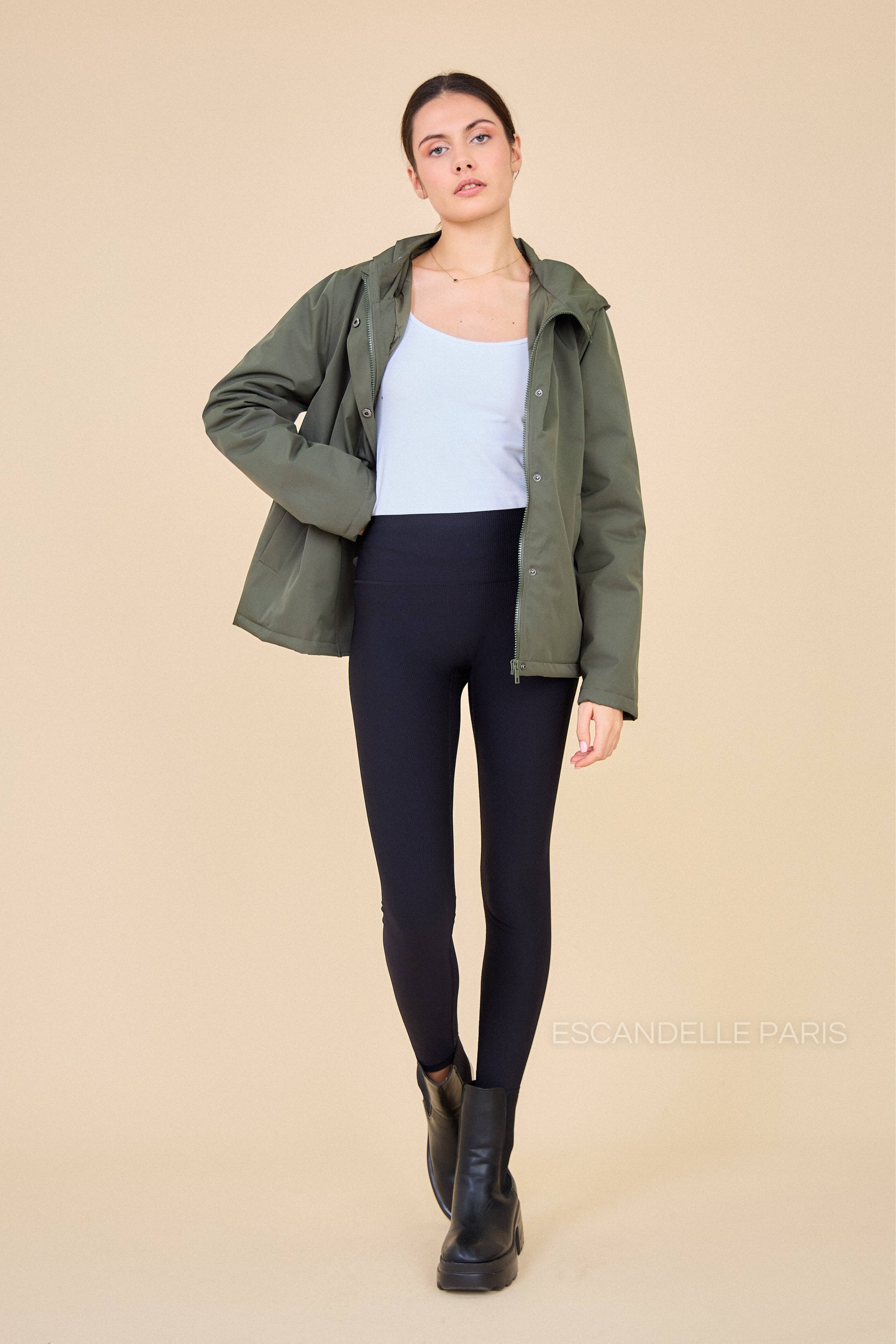 Escandelle Paris - Vente Coupe-vent – femme - Parka Courte Imperméable Doublure Matelassée9