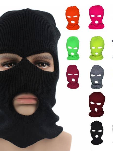 Winter 3 Hole Knitted Full Face Cover Adult Snowboard Beanie for wholesale by Radyan