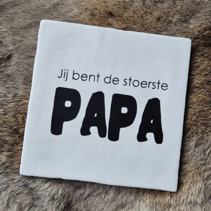 Flise | Du er den stærkeste FAR | 13x13 cm for engroshandel hos Labelgeluk