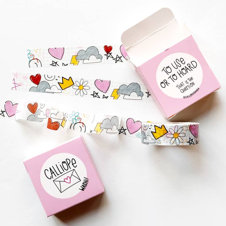 Scribbles Washi Tape for wholesale by Calliope Pencil Factory