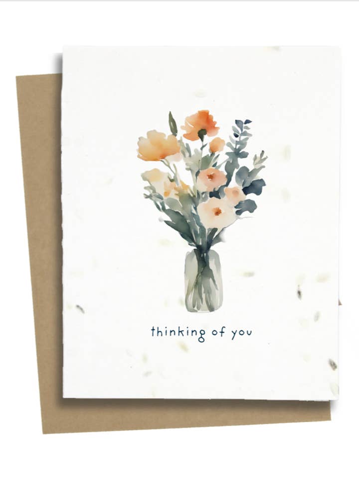 Thinking Of You Card for wholesale by Greet n' Grow Plantable Cards