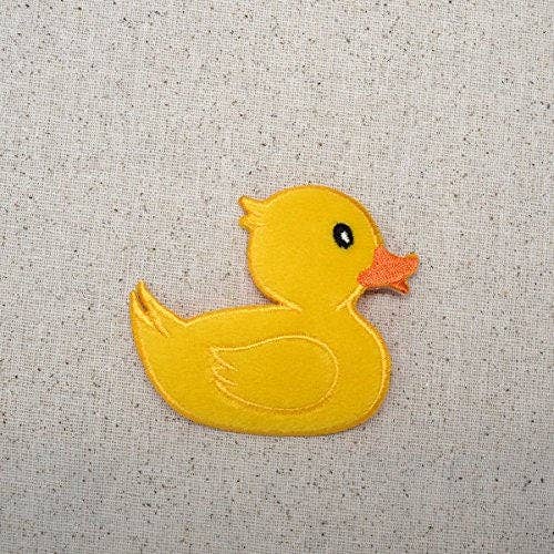 Wholesale Applique - Wholesale Patch - Yellow Duck, Rubber Duckie Ducky, Facing Left or Facing Right, - Iron on Patch1