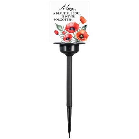 Mom Square Solar Stake for wholesale by Gift & Garden by Carson