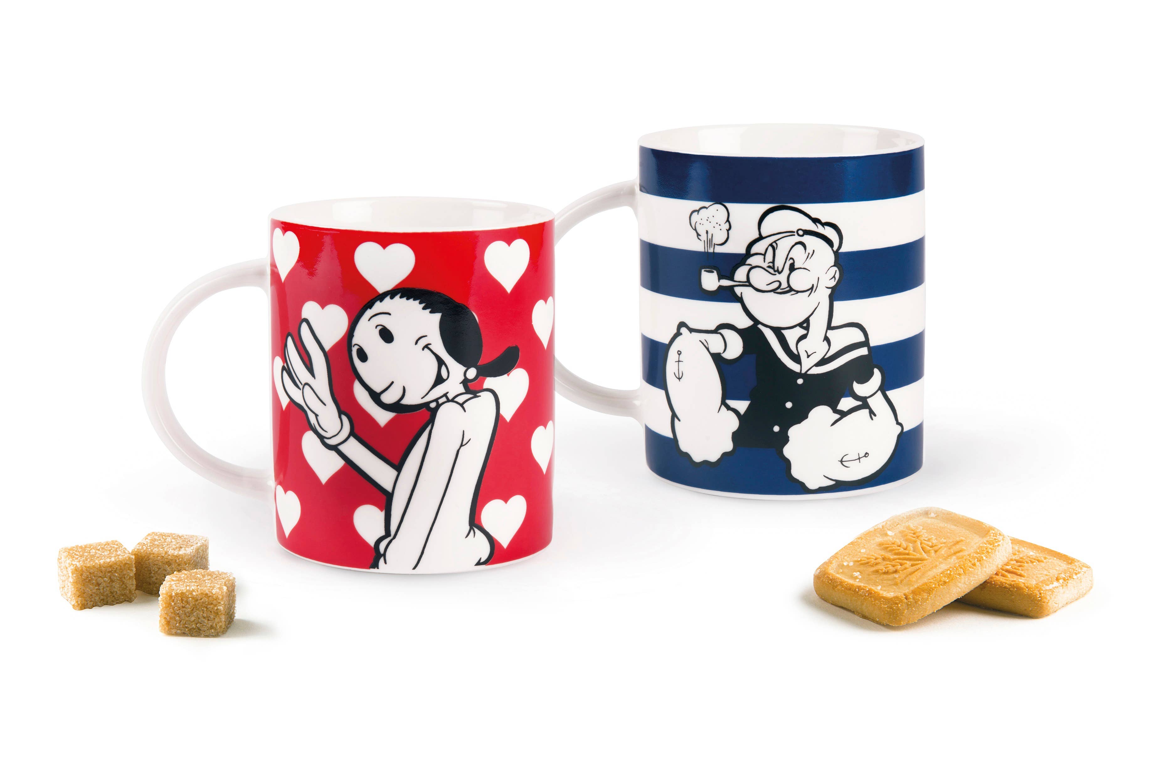 multicolour Set of 2 Mugs Popeye & Olive Oyl for wholesale on Faire1