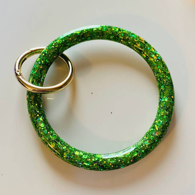 Glitter grön nyckelring armband set för wholesale av Shop Drip Express