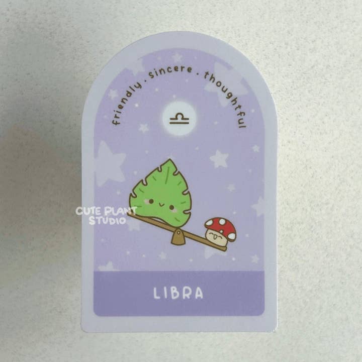 Vægt Plante Stjernetegn Klistermærke for engroshandel hos Cute Plant Studio