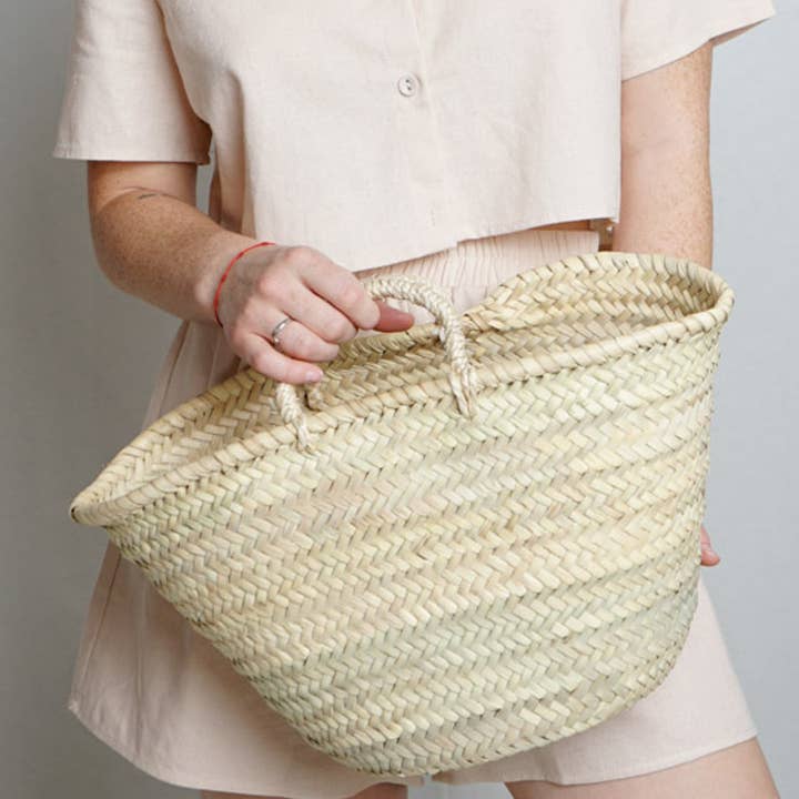 High crafty - Wholesale Basket - Handcrafted Short Handle Palm Basket – Elegant Christmas Bas8