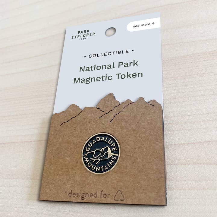 Guadalupe Mountains National Park Enamel Magnet for wholesale by Park Explorer Co.