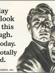 STICKER: One day we will look back at this and laugh. But… for wholesale by Ephemera