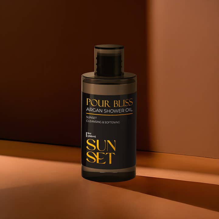 The Midwest Sea Salt Company - Wholesale Body wash/shower gel - Sunset Pour Bliss Cleansing Argan Shower Oil - 9oz5