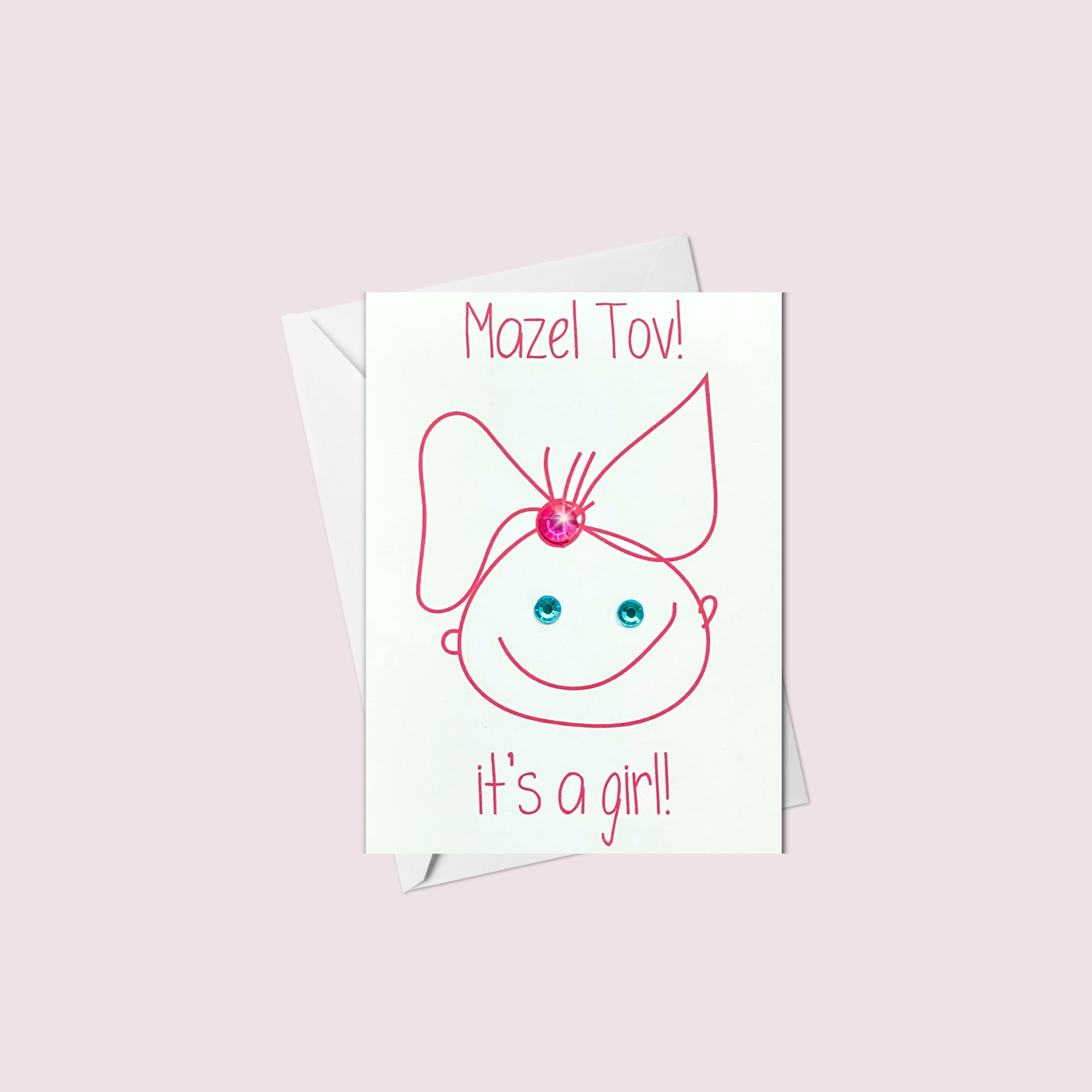 Russell Jeffery Design by Off By Heart Design – wholesale Baby card – Mazel Tov! It's a Girl! Greeting Card0