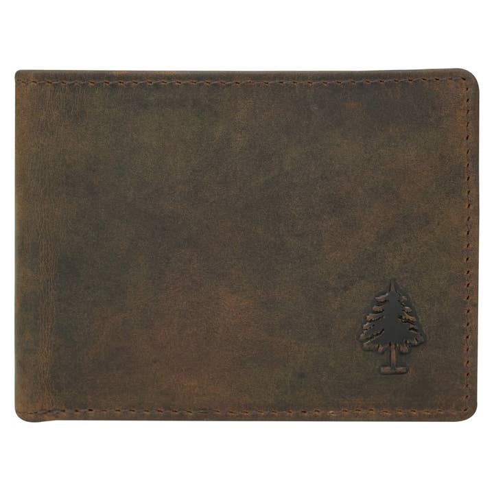 Silas Small Wallet with Card Slot and Coin Compartment Leather RFID Protection for wholesale by Greenwood