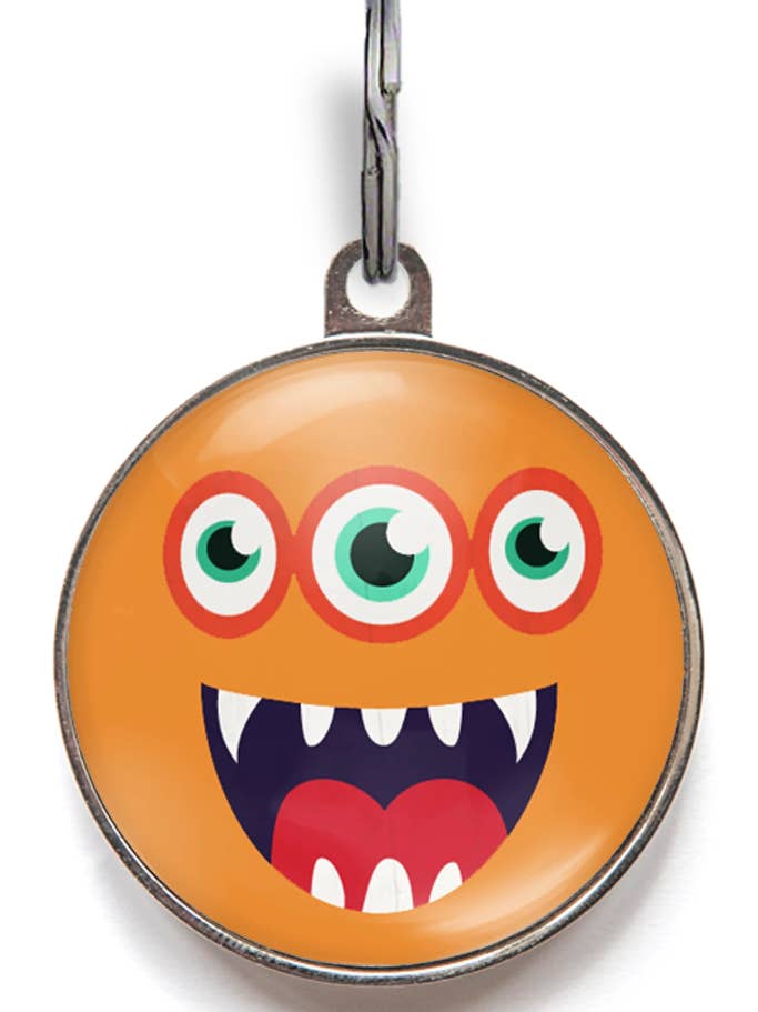 Etiqueta inteligente para mascotas Little Monster, color naranja para venta al por mayor de WagATudeTags