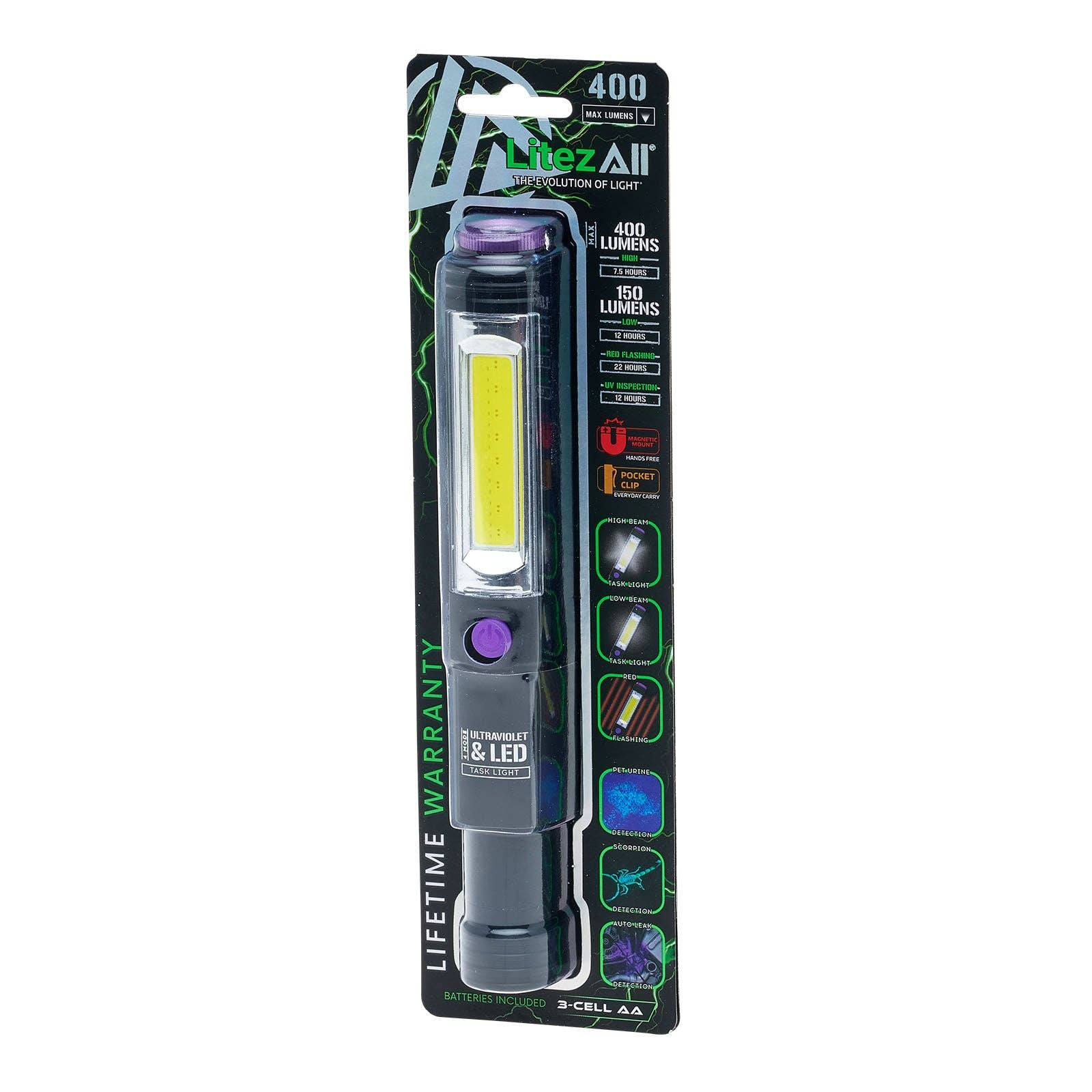 LitezAll - Wholesale Flashlight - LitezAll Task Light with UV Flashlight26