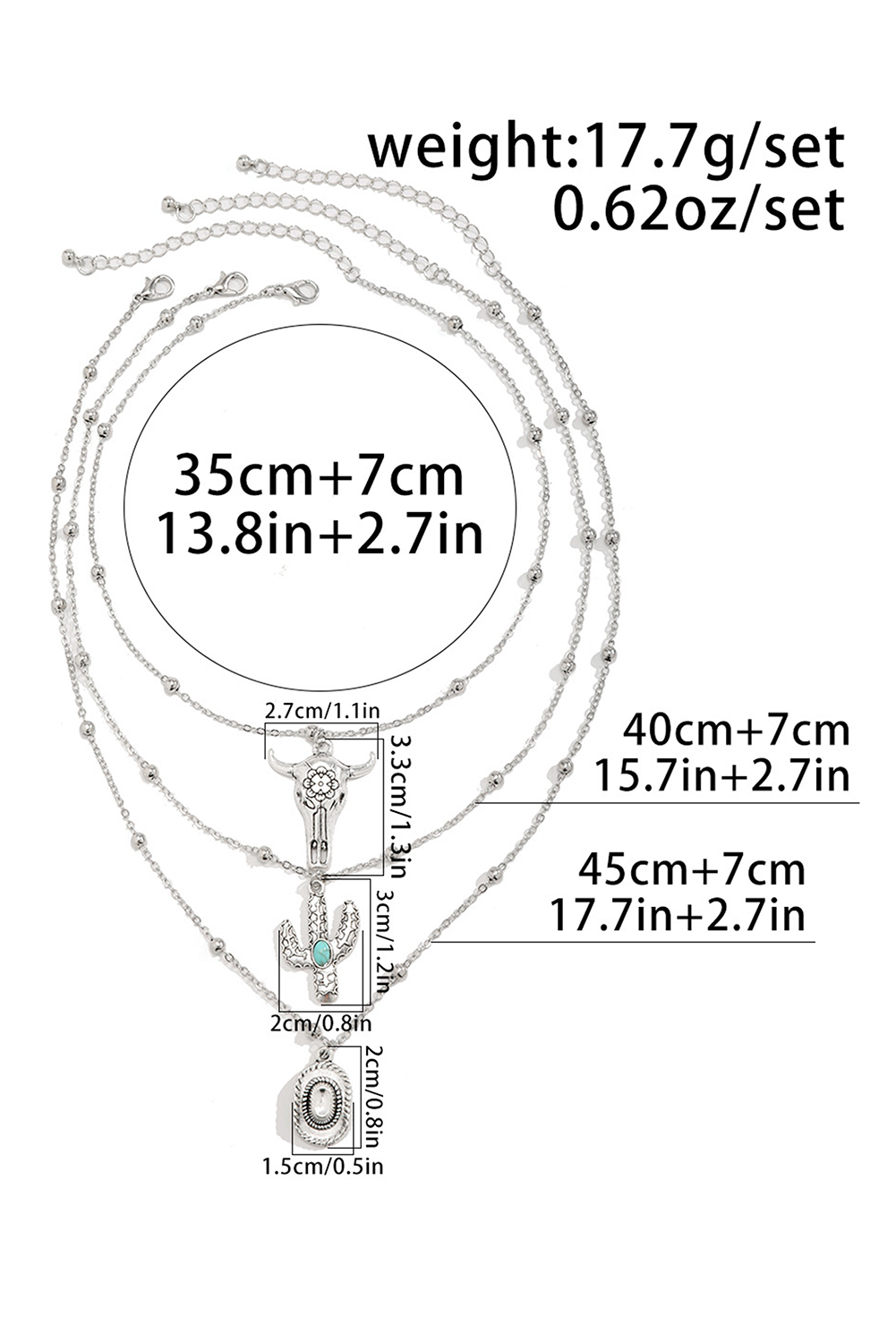 Comme indiqué Collier réglable avec pendentif cactus Western Steer en vente sur Faire5