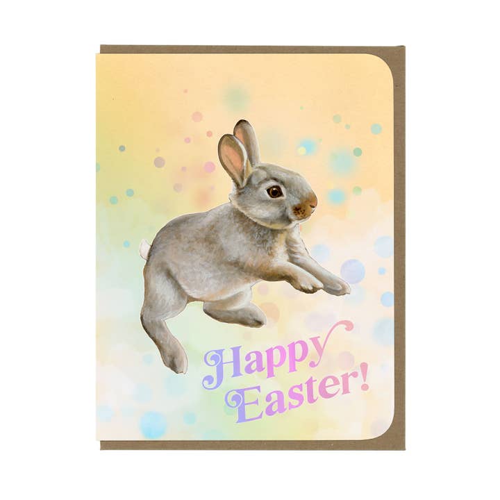 Easter - Happy Easter Baby Bunny - Greeting Card for wholesale by Amy Rose Moore Illustration