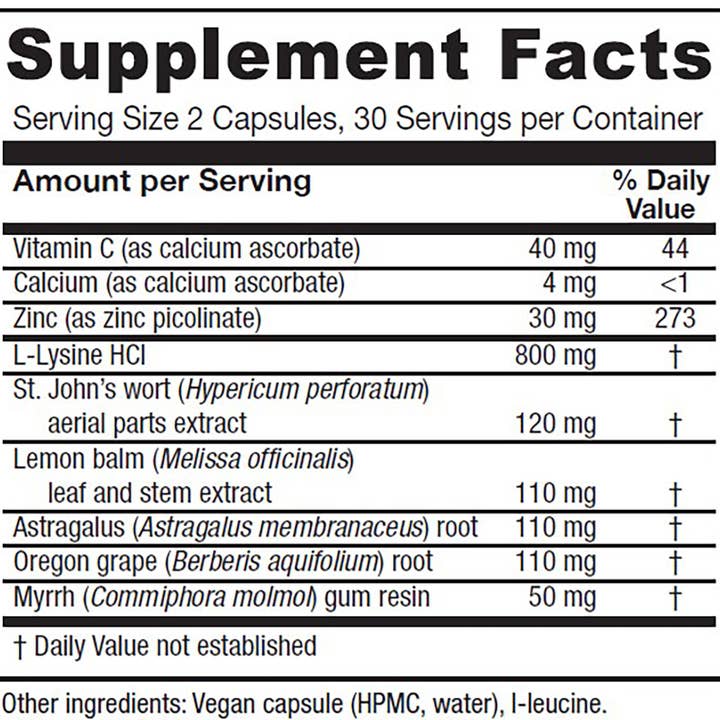 Vitanica - Wholesale Oral Supplement/Vitamin - Lysine Extra™ / 60 caps btl4