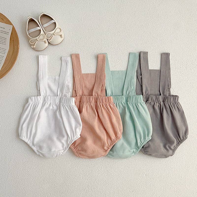 MyKids-USA® - Wholesale Overalls - Baby - Baby Unisex Solid Color Overalls Design bodysuit2