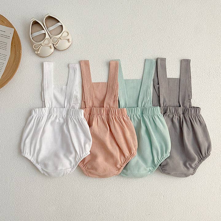 MyKids-USA® - Wholesale Overalls - Baby - Baby Unisex Solid Color Overalls Design bodysuit2