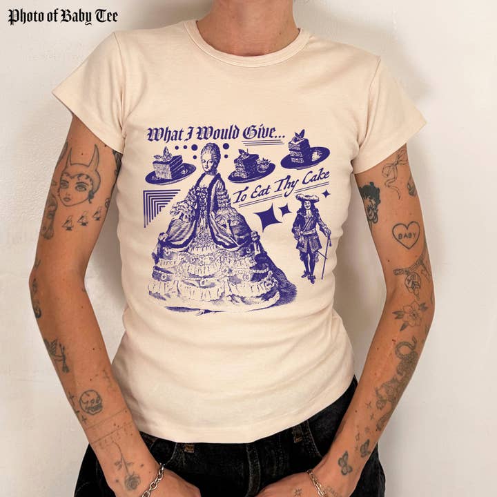 Freddy Tyler Paul - Wholesale Screen Printed T-Shirt - Women's - ‘Let Them Eat Cake' Top2