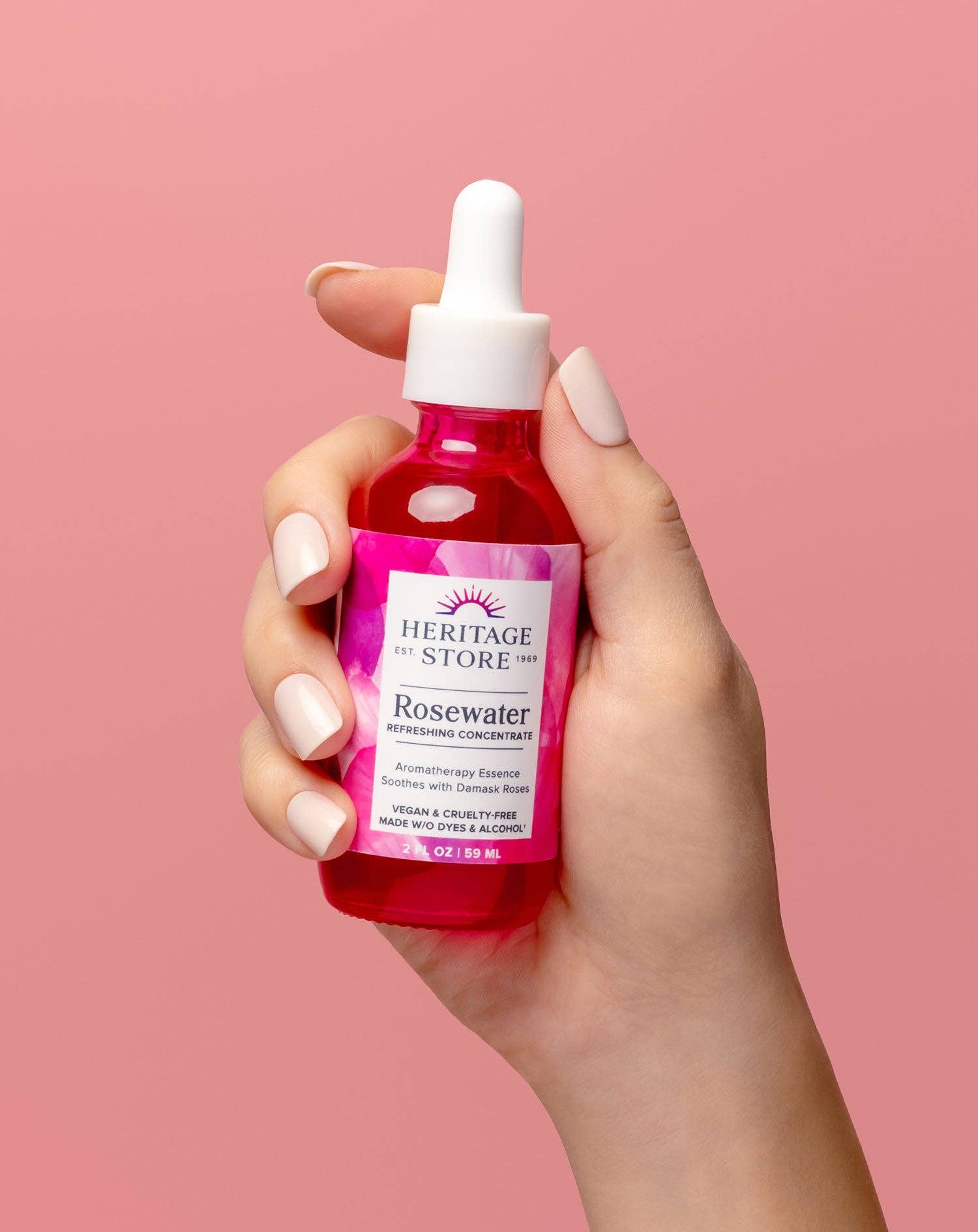 Heritage Store - Wholesale Face & Body Mist/Water - Rosewater Concentrate 2 oz5