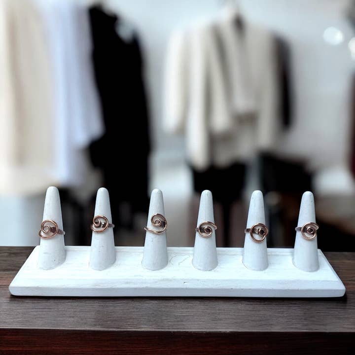 Sincerely Sarah – wholesale Cocktail/Statement Ring – Stora spiralformade handsmidda kopparringar4