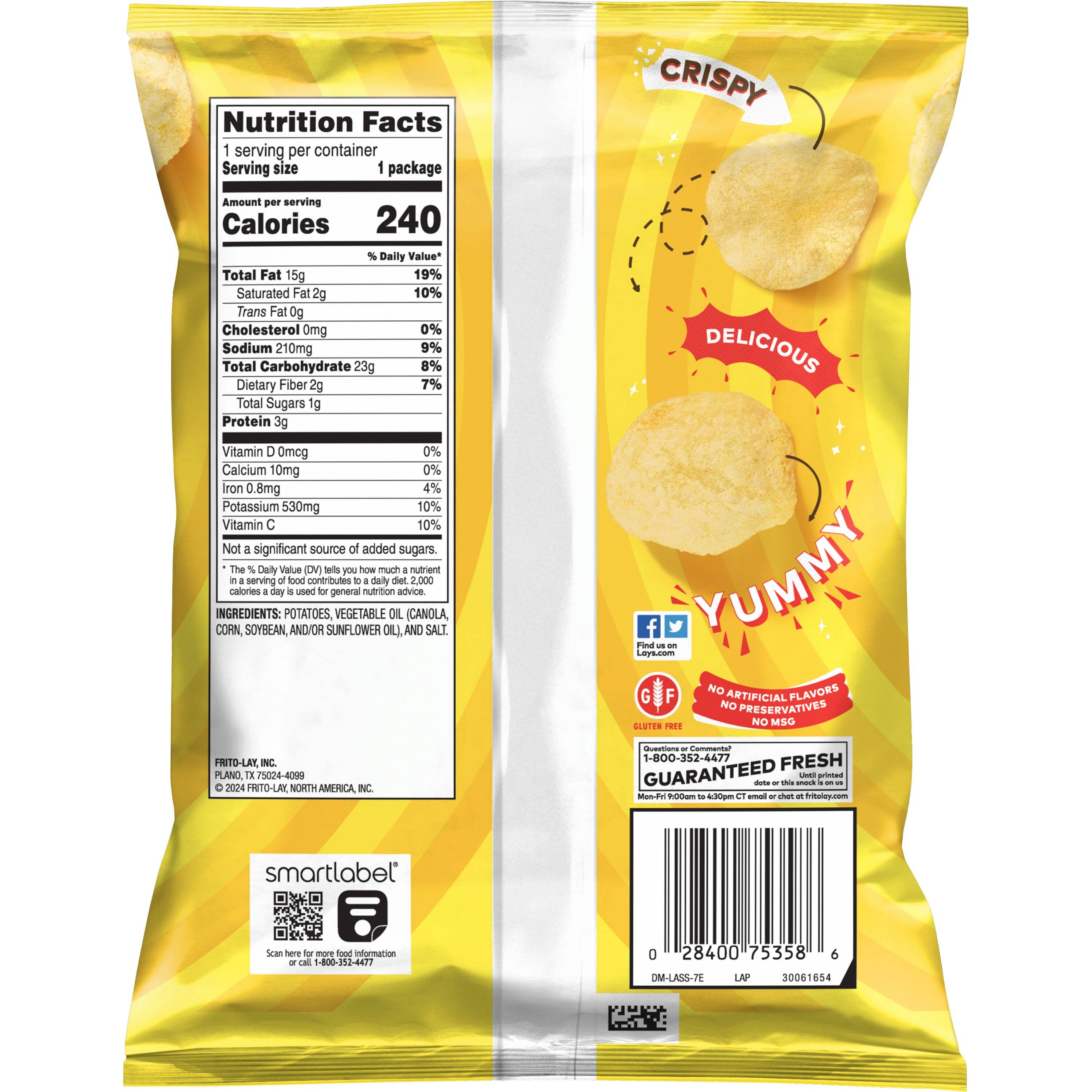 Carnival Candies & Ice Cream Inc. - Wholesale Chips - Lays Classic Potato Chips 1.5 Oz (64 Count Box)1