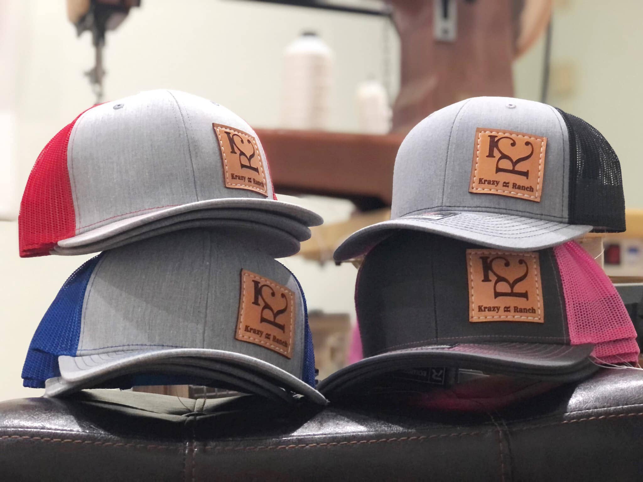 Rafter B Leather – boné - Unissexo por atacado – Patch em Pele Personalizado Chapéus (24+ Chapéus)5