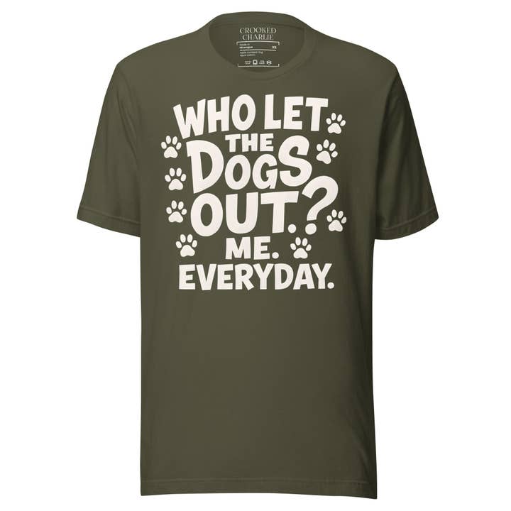 CROOKED CHARLIE DESIGNS INC. - Wholesale Screen Printed T-Shirt - Unisex - Who Let The Dogs Out Unisex t-shirt42