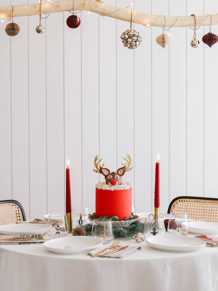 New Year / Christmas / Xmas Theme Drinking Glass Set of 6 for wholesale by MINIZOOUSA