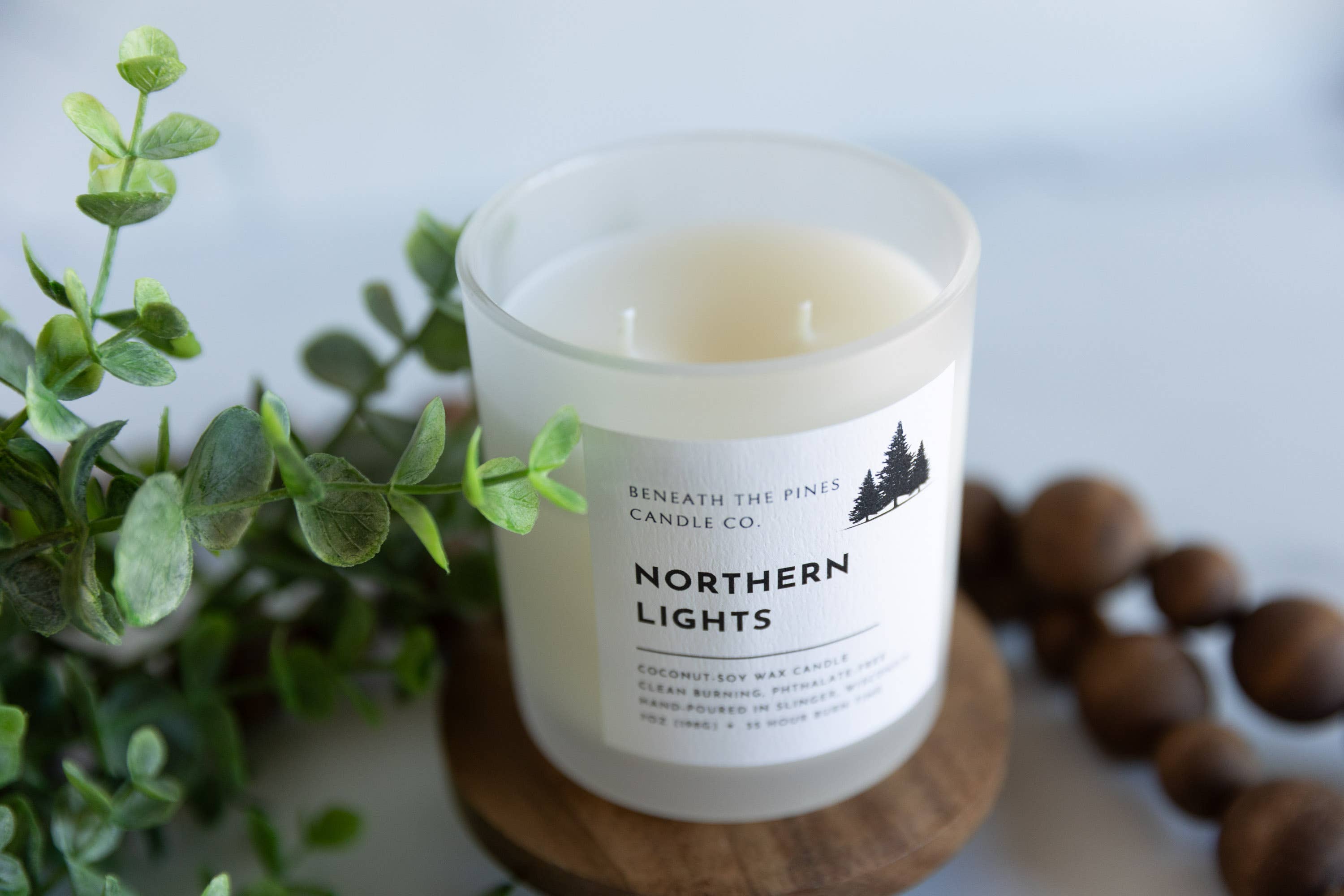 Beneath The Pines Candle Co. - Wholesale Jar/Filled Candle - Northern Lights: Coconut-Soy Candle2